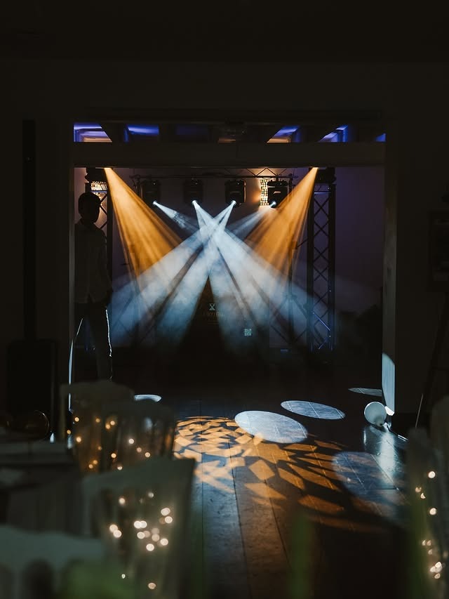 Lumières de scène colorées
